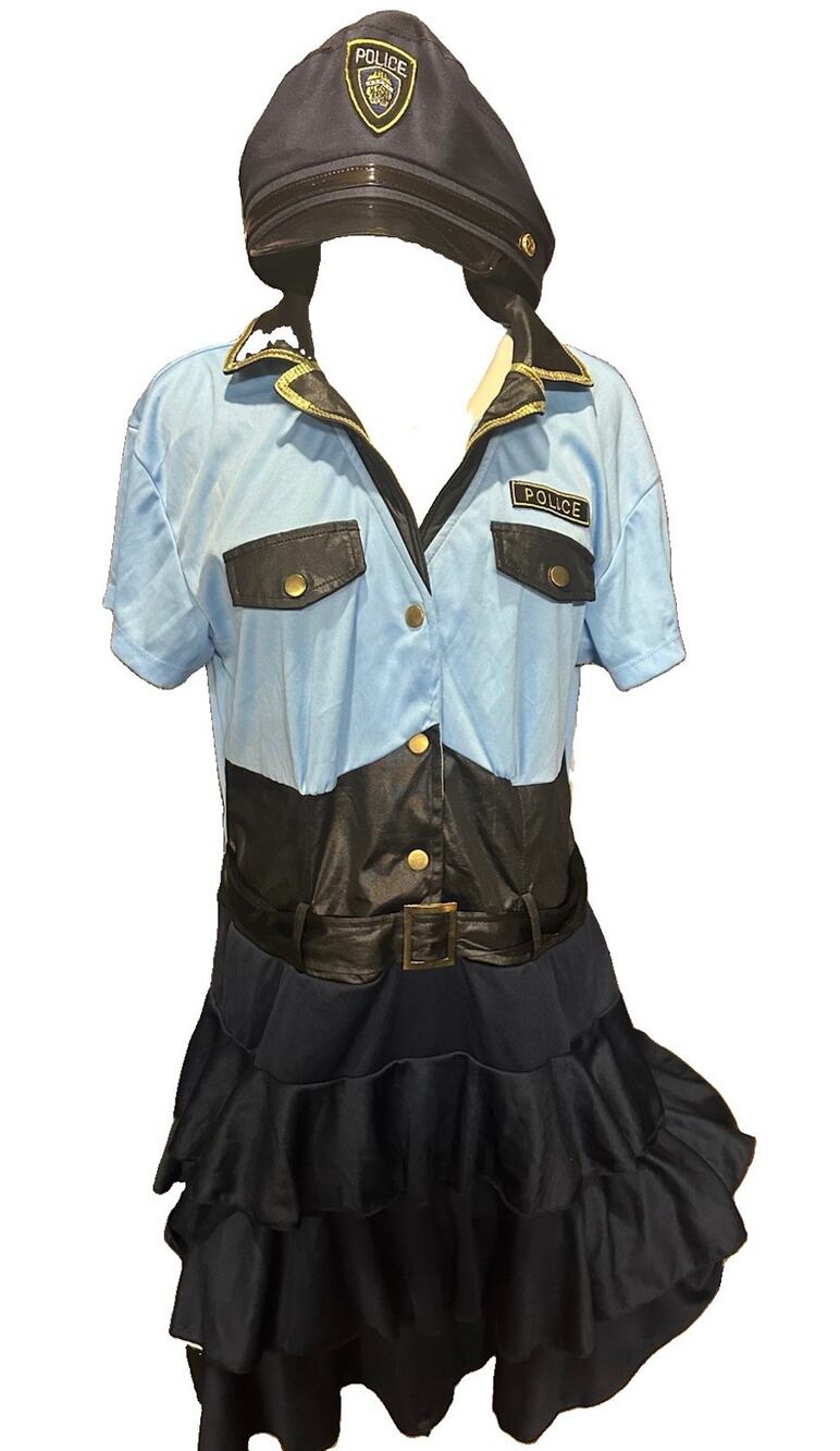 Women's Police Officer Halloween Costume Dress XL With Hat